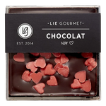 Lie Gourmet - Mørk chokolade med røde hjerter
